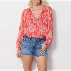 NWT - Everett Hayden Chiffon Gathered Blouse - Size L